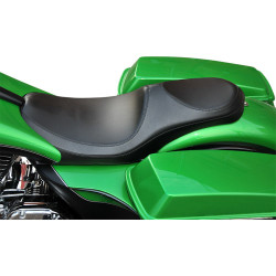 PartzBiz HD LK-817PY - LePera Smooth Villain 2-Up Seat Harley Touring 08-2020 Yaffe Stretched Gas Tank