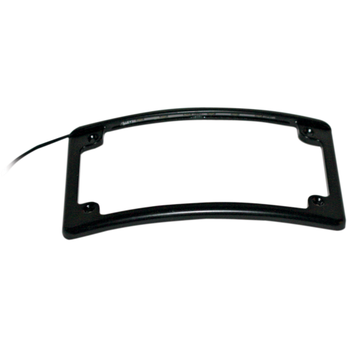 PartzBiz HD: -Custom Dynamics Black Low Profile Radius License Plate Frame L.E.D 4 Harley - LPF-RAD-B-LP