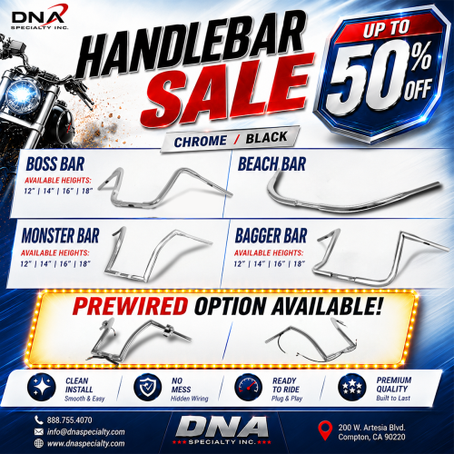 PartzBiz HD: 3441639-18‚” Black Fat Monster Ape Hangers Apes แฮนด์บาร์ Harley Softail Dyna Sportster