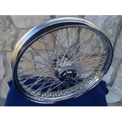 PartzBiz HD M21520942 - USA DNA Chrome 21‚ X 3.5‚” 80 ก้านล้อหน้า 2008-2020 Harley Touring