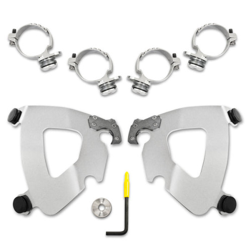 PartzBiz HD: 3466205-Memphis Shades Gauntlet Fairing Trigger-Lock Black Harley 06+ Dyna Softail FXBB