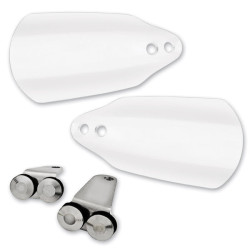 PartzBiz HD MEB7216 - Memphis Shades Club Style การ์ดแฮนด์ Lucite สีดำ Dual Sport Harley Road King