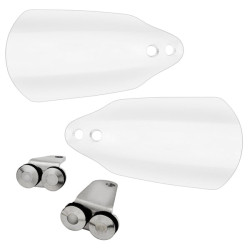 PartzBiz HD MEB7217 - Memphis Shades Club Style การ์ดแฮนด์ Lucite สีดำ Dual Sport Harley Touring 15+