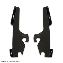 PartzBiz HD MEM7161 - Memphis Shades Batwing ด้านหน้าสีดำ ABS Fairing Harley Dyna 08-17 Fat Bob FXDF