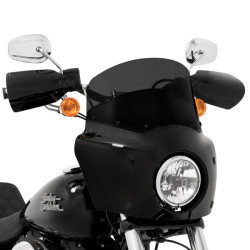 PartzBiz HD MEP87012 - Memphis Shades 17‚” กระจกบังลม Black Smoke Tint Road Warrior Harley Softail Dyna