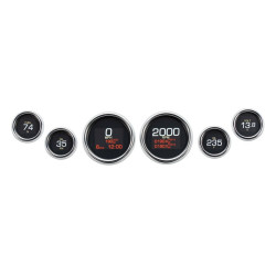PartzBiz HD MLX-8604 - Dakota Digital Chrome Dresser MLX 6 Gauge Kit Set Upgrade 04-13 Harley Touring PartzBiz HD MLX-8604 - Dakota Digital Chrome Dresser MLX 6 Gauge Kit Set Upgrade 04-13 Harley Touring
