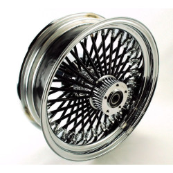 PartzBiz HD MS16561642 BLK SPK - 16X5.5 สีดำSpoke Chrome Rim 52 Fat Mammothล้อหลัง 09-2020 Harley Touring
