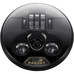 PartzBiz HD PB-7-B - Custom Dynamics PB-7-B True Black ProBEAM ไฟหน้า LED 7 นิ้ว ไฟหน้า Harley