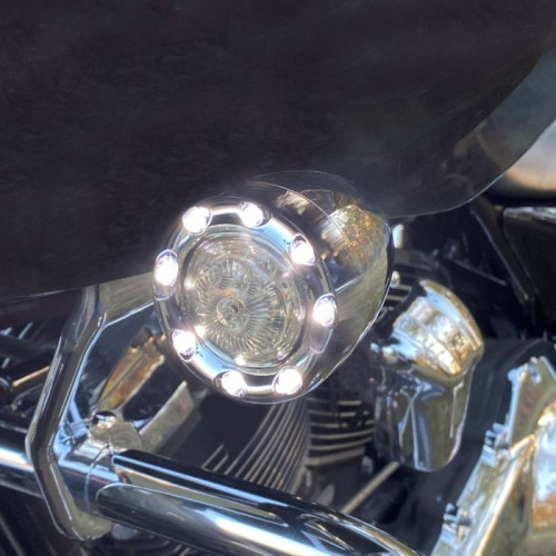 PartzBiz HD: -Custom Dynamics ProBEAM Ringz Bullet Bezel LED Harley Front Turn Signal Lighting