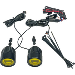 PartzBiz HD PB-FOG-UNV-YB - Black ProBeam Auxiliary LED Halo Fog Lamps w/Yellow Lens PartzBiz HD PB-FOG-UNV-YB - Black ProBeam Auxiliary LED Halo Fog Lamps w/Yellow Lens