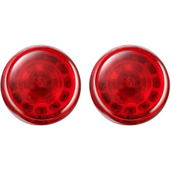 PartzBiz HD PB-R-1156 - Custom Dynamics PB-R-1156 สีแดงด้านหลังเลี้ยวสัญญาณBullet Bezel Harley 2020-1673 2020-1673