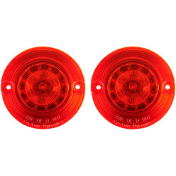 PartzBiz HD PB-R-1156-T - Custom Dynamics PB-R-1156-T สัญญาณไฟเลี้ยวด้านหลังสีแดงแทรกฝาแบน Harley 2020-1689 20201689