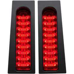 PartzBiz HD PB-SB-BCM-CR - Custom Dynamics PB-SB-BCM-CR กระเป๋าข้างโครเมียม/แดง LED Accent Light 14-19 Touring | PB-SB-BCM-CR
