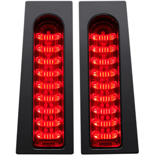 PartzBiz HD: -Custom Dynamics PB-SB-SS6-CR Chrome/Red Saddlebag LED Accent 10-13 Touring | PB-SB-SS6-CR