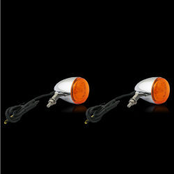 PartzBiz HD PB-UNV-TS-A-B - Gloss Black Complete ProBeam Solid Amber Universal Turn Signal PartzBiz HD PB-UNV-TS-A-B - Gloss Black Complete ProBeam Solid Amber Universal Turn Signal