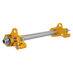PartzBiz HD PM0117-0028M-G - Performance Machine Gold Anodized Rear Axle Adjuster Kit Harley Touring 09-Up