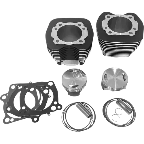PartzBiz HD: 3490082-Revolution Bolt-On Big Bore Cylinder Kit Flat 98” Black Harley Twin Cam 99-06