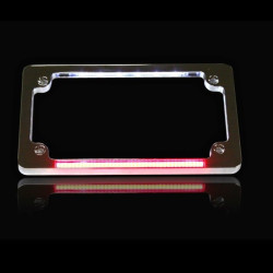 PartzBiz HD TF02-B - Custom Dynamics Universal Chrome Horizontal Plate Frame LED Truflex¬†Bar Light electra road street glide king best for buy davidson flh flt amber light indicator built in plug n play 2001-2307 2001-2308 2001-2309 2001-2310 2001-2311 2001-2312 