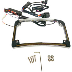 PartzBiz HD TF05-BCM-C - Custom Dynamics Chrome Radius LED License Plate Tag Frame 14-Up H-D Touring bagger dresser custom motorcycle upgrade turn bake lights PartzBiz HD TF05-BCM-C - Custom Dynamics Chrome Radius LED License Plate Tag Frame 14-Up H-D Touring bagger dresser custom motorcycle upgrade turn bake lights