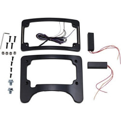 PartzBiz HD TF05-SS6-B - Custom Dynamics Black Radius LED License Plate Tag Frame 10-13 Harley FLH FLT bagger dresser custom motorcycle upgrade turn bake lights PartzBiz HD TF05-SS6-B - Custom Dynamics Black Radius LED License Plate Tag Frame 10-13 Harley FLH FLT bagger dresser custom motorcycle upgrade turn bake lights
