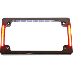 PartzBiz HD TF07-B - Custom Dynamics Black Tri Horizonal Motorcycle Plate Frames Flush Mount Leds | TF07-B PartzBiz HD TF07-B - Custom Dynamics Black Tri Horizonal Motorcycle Plate Frames Flush Mount Leds | TF07-B
