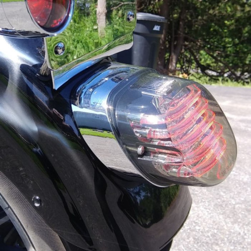 PartzBiz HD: -Custom Dynamics Black Taillight Baseplate Harley 99-Earlier OE Rpl 68048-93B