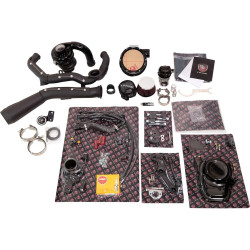 PartzBiz HD TM-7600-BK - Trask Tornado Turbo Perform Kit ท่อ สีดำ Harley Touring Softail 17+