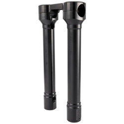 PartzBiz HD TSC-1010-1 - Thrashin‚' Hole Shot Risers 10‚” แคลมป์ด้านบนคู่อะลูมิเนียมสีดำ 1‚” ขนาดเส้นผ่านศูนย์กลาง OE Harley