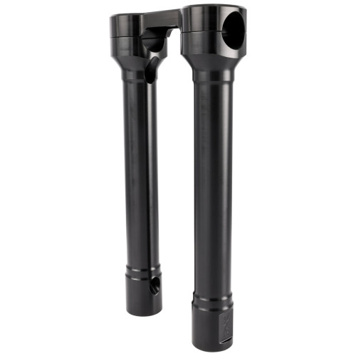 PartzBiz HD: 3492409-Thrashin’ Hole Shot Risers 10” Black Aluminum Pair Top Clamp 1” dia OE Harley