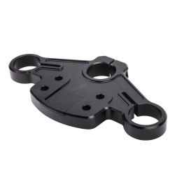 PartzBiz HD TSC-2912-1 - Thrashin Top Triple Tree Kit Lock Black Billet Aluminium Harley Road Glide 2015+