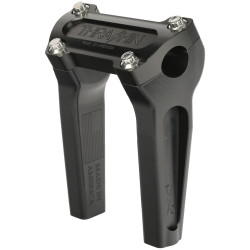 PartzBiz HD TSC-6000-1 - Thrashin‚' OG Risers 6‚” แคลมป์บนคู่อลูมิเนียมสีดำ 1‚” Harley Softail 18-21