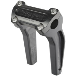 PartzBiz HD TSC-6525-1 - Thrashin‚' OG Risers 6.5‚” แคลมป์บนคู่อลูมิเนียมสีดำ 1‚” Harley Softail 18-21