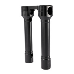 PartzBiz HD TSC-8100-1 - Thrashin‚' Hole Shot Risers 8‚” แคลมป์บนคู่อลูมิเนียมสีดำ 1‚” ขนาดเส้นผ่านศูนย์กลาง OE Harley
