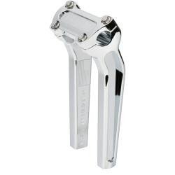 PartzBiz HD TSC-9500-3 - Thrashin‚' OG Risers 9.5‚” แคลมป์บนคู่เกจโครเมียม 1‚” Harley Softail 18-21
