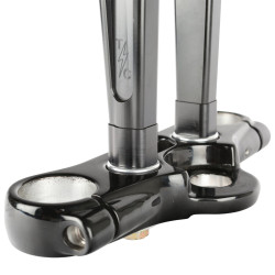 PartzBiz HD TSC-9801-1 - Thrashin‚' Riser Extensions Spacers 1‚” ชุดคู่สีดำ Billet Aluminium Harley