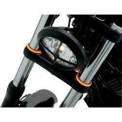 PartzBiz HD TW43AS - Smoke Truwrapz LED Fork Turn Signals for 43mm Forks