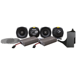 PartzBiz HD ULTRA KIT-XL - Hogtunes XL Series 450 วัตต์แอมพลิฟายเออร์แอมป์ 4 ชุดลำโพง Harley Ultra FLHT 98-13