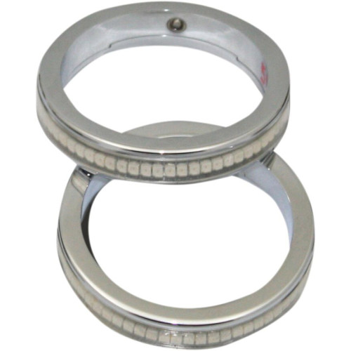 PartzBiz HD: -Custom Dynamics 56mm LED Chrome w/ Clear Lens Fork Wrap Arounds Victory 05-15 | WA56-CC