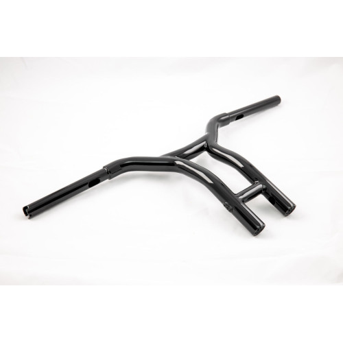 PartzBiz HD: 3487188-Factory 47 Cali Bar T Handlebars 12” 1-1/4” Gloss Black Harley Softail Dyna