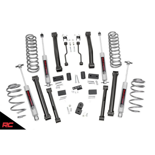 PartzBiz HD: 4425302-Rough Country 900.20 4" Lift Kit N3 Shocks for 93-98 Jeep Grand Cherokee ZJ 4WD Best New upgrade Suspension System Shocks Springs Coils Control Arms Front Rear Lifted Offroad 4x4 