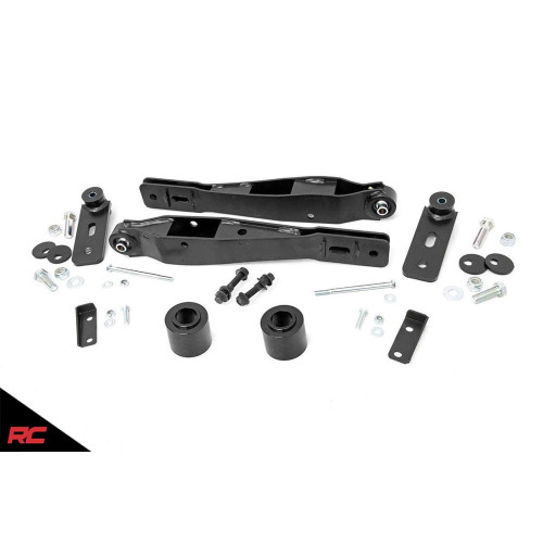 PartzBiz HD: 4425270-Rough Country 66501 2" Suspension Lift Kit for 2010-2017 Jeep Patriot 4x4 best new custom Front Rear control arm shock spacer offroad latitude 