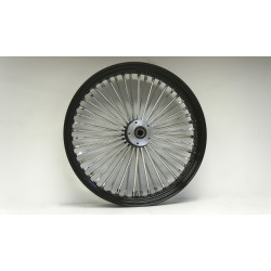 PartzBiz HD CL-MW37-543-PCKG - 21" 48 Fat King Spoke Front Wheel Chrome Black Rim Rotors WWW Tire Package Harley PartzBiz HD CL-MW37-543-PCKG - 21" 48 Fat King Spoke Front Wheel Chrome Black Rim Rotors WWW Tire Package Harley