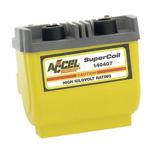 PartzBiz HD: 4425125-Accel 140407 Dual-Fire Super Coil สีเหลือง OE 31620-88 Harley Evo Big Twin 80-03 PartzBiz HD: 4425125-Accel 140407 Dual-Fire Super Coil สีเหลือง OE 31620-88 Harley Evo Big Twin 80-03