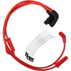 PartzBiz HD DS21040325 - Accel 171116-R สายหัวเทียน 8 มม. สีแดง Harley Milwaukee Eight Touring 17-Up