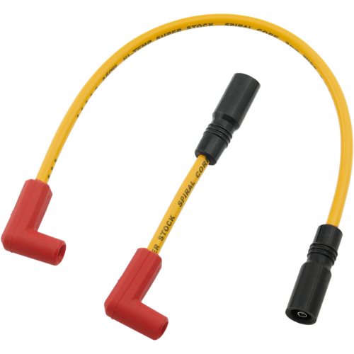 PartzBiz HD: 4425065-Accel Yellow 8MM Spark Plug Wire Set For Harley-Davidson Dyna Glide 1999-2013 - 171097-Y