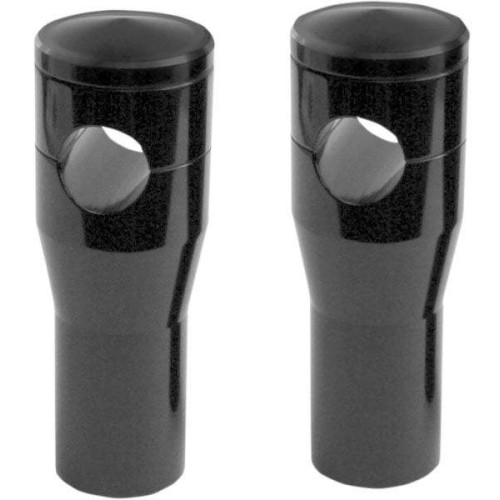 PartzBiz HD: 4425072-Accutronix Black 4" Custom Billet Aluminum Risers 1" Bars Standard Triples Fit