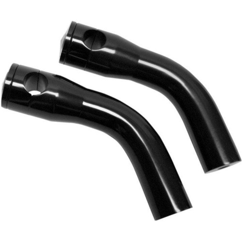 PartzBiz HD: 4425075-Accutronix Black 6" Pullback Billet Aluminum Risers 1" Bars Standard Triples Fit