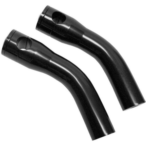 PartzBiz HD: 4425076-Accutronix Black 7" Pullback Billet Aluminum Risers 1" Bars Standard Triples Fit