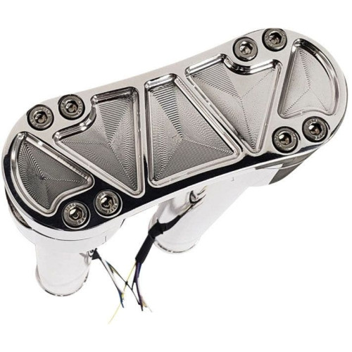 PartzBiz HD: 4425019-Accutronix Chrome Bandit 10" Threaded Risers No Gauge Mount Adapter 1-1/8 Clamp PartzBiz HD: 4425019-Accutronix Chrome Bandit 10" Threaded Risers No Gauge Mount Adapter 1-1/8 Clamp