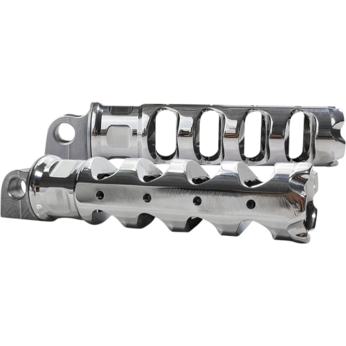 PartzBiz HD: 4425027-Accutronix Chrome Muzzle เบรคพับ Footpegs คู่ Harley ชาย Mount PartzBiz HD: 4425027-Accutronix Chrome Muzzle เบรคพับ Footpegs คู่ Harley ชาย Mount